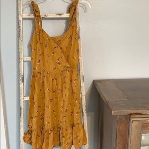 Papaya yellow floral dress